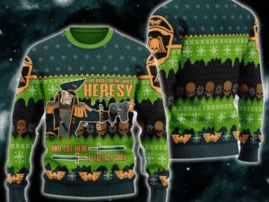 Colonel Commissar Ibram Gaunt Iconic Ugly Christmas Sweater - Image 1