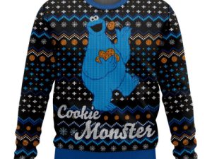 Cookie Monster Ugly Christmas Sweater - Image 1