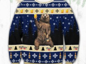 Coors Banquet Bear Ugly Christmas Sweater - Image 1