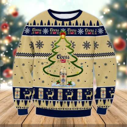 coors banquet christmas tree ugly christmas sweater 1 Coors Banquet Christmas Tree Ugly Christmas Sweater - Image 1