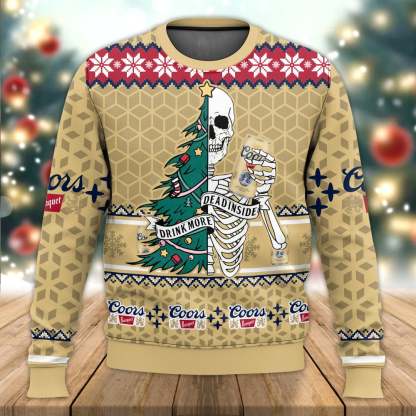 coors banquet dead inside ugly christmas sweater 1 Coors Banquet Dead Inside Ugly Christmas Sweater - Image 1