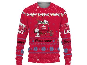 Coors Light American Merry Christmas, Snoopy House Cute Fan Gift-3D Sweatshirt - Image 1