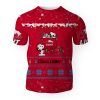 Coors Light American Merry Christmas, Snoopy House Cute Fan Gift-3D Unisex T-Shirt - Image 1