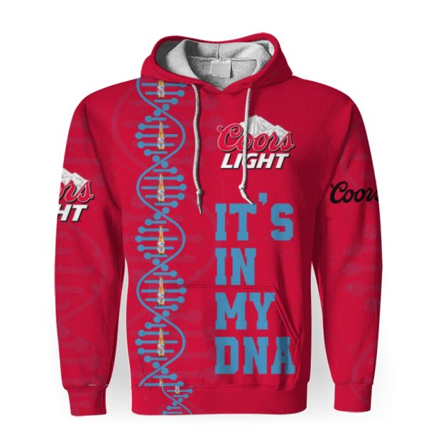 Coors Light It's In My DNA-3D Unisex Hoodie - Image 1