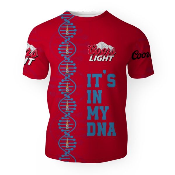 Coors Light It's In My DNA-3D Unisex T-Shirt - Image 1