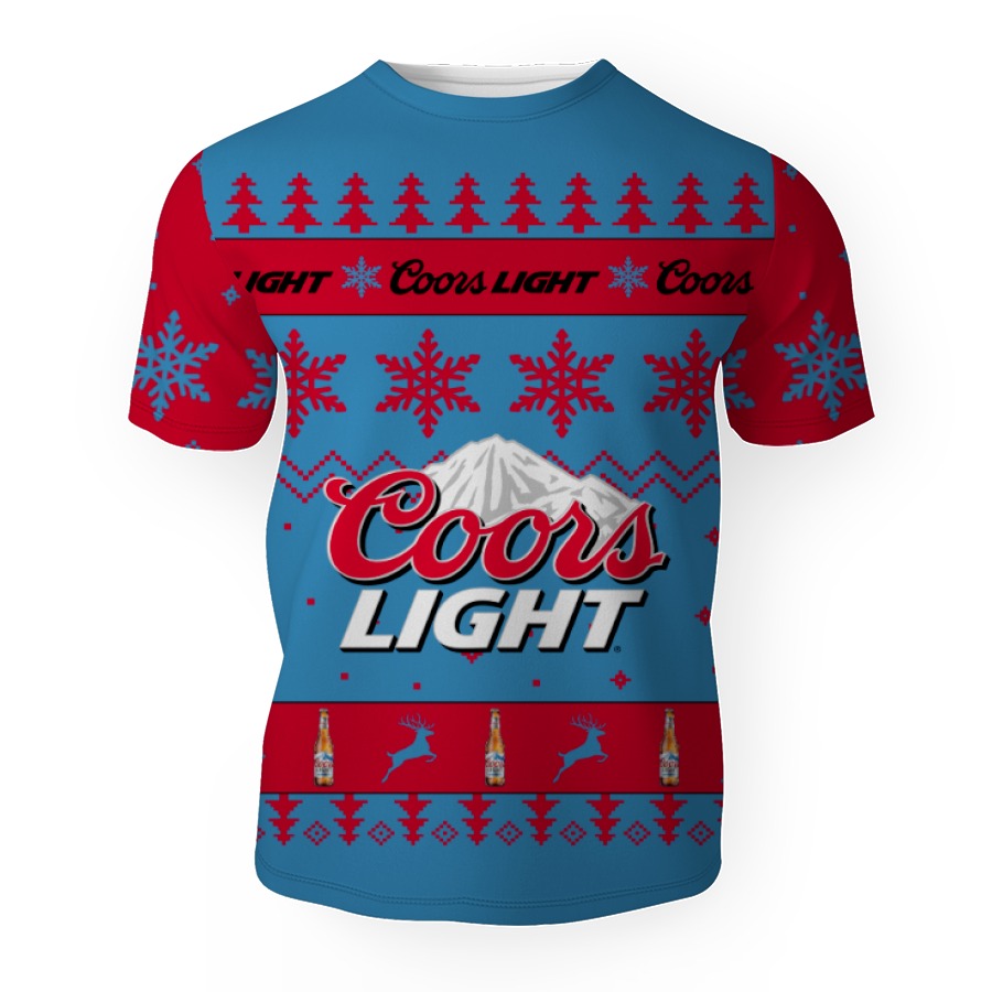 coors light merry christmas unisex gift fan 3d unisex t shirt 1 Coors Light Merry Christmas Unisex Gift Fan-3D Unisex T-Shirt - Image 1
