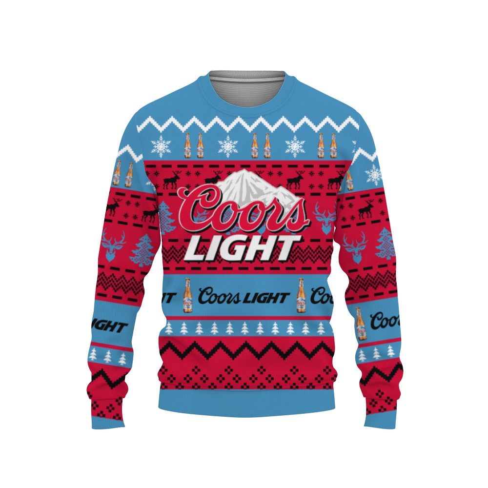 coors light shirts beer vintage logo 3d sweatshirt 1 Coors Light Shirts Beer Vintage Logo-3D Sweatshirt - Image 1