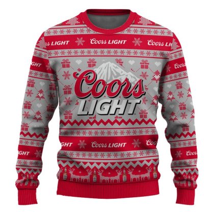 coors light snowing christmas ugly christmas sweater 2 Coors Light Snowing Christmas Ugly Christmas Sweater - Image 2