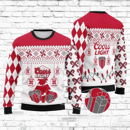 coors light ugly christmas sweater with full size 1 Coors Light Ugly Christmas Sweater With Full Size - Image 1