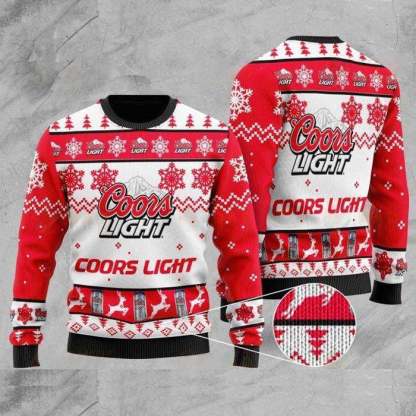 coors light ugly christmas sweater xmas gift 1 Coors Light Ugly Christmas Sweater Xmas Gift - Image 1