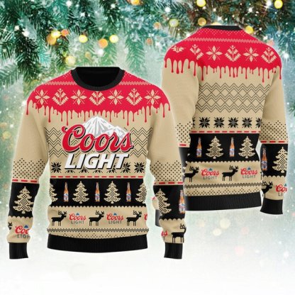 coors light ugly christmas sweater xmas gift holiday gift 1 Coors Light Ugly Christmas Sweater Xmas Gift Holiday Gift - Image 1