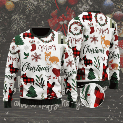 corgi ugly christmas sweater 1 Corgi Ugly Christmas Sweater - Image 1