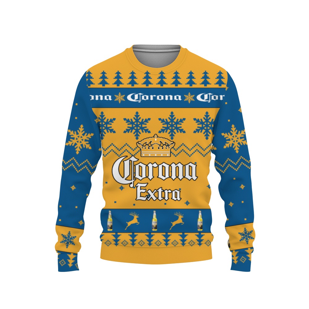 corona extra merry christmas unisex gift fan 3d sweatshirt 1 Corona Extra Merry Christmas Unisex Gift Fan-3D Sweatshirt - Image 1