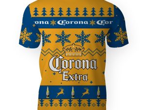 Corona Extra Merry Christmas Unisex Gift Fan-3D Unisex T-Shirt - Image 1