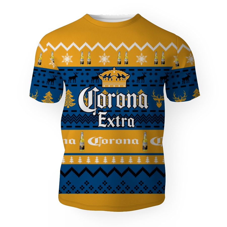 corona extra shirts beer vintage logo 3d unisex t shirt 1 Corona Extra Shirts Beer Vintage Logo-3D Unisex T-Shirt - Image 1