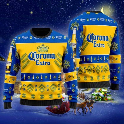 corona extra xmas ugly christmas sweater 1 Corona Extra Xmas Ugly Christmas Sweater - Image 1