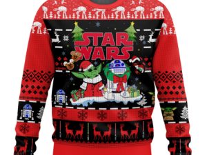 Cosmic Battles Baby Yoda Ugly Christmas Sweater - Image 1
