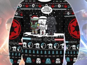 Cosmic Battles Boba Its Cold Outside Ugly Christmas Sweater - Image 1