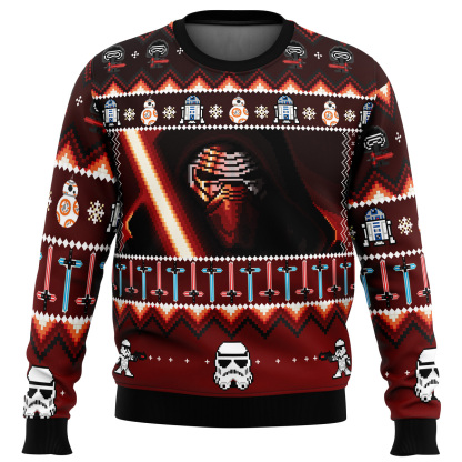cosmic battles christmas awakens ugly christmas sweater 1 Cosmic Battles Christmas Awakens Ugly Christmas Sweater - Image 1