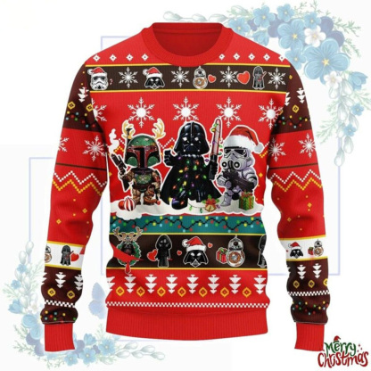 cosmic battles cute ugly christmas sweater 1 Cosmic Battles Cute Ugly Christmas Sweater - Image 1