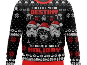 Cosmic Battles Darth Vader Ugly Christmas Sweater - Image 1