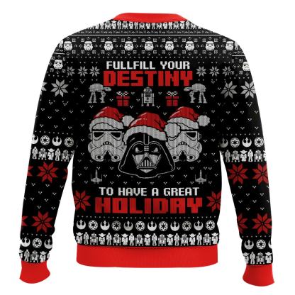 cosmic battles darth vader ugly christmas sweater 2 Cosmic Battles Darth Vader Ugly Christmas Sweater - Image 2