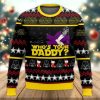 Cosmic Battles Funny Whos Your Daddy Ugly Christmas Sweater - Image 1