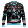 Cosmic Battles Lightsaber Duel Faux Ugly Christmas Sweater - Image 1