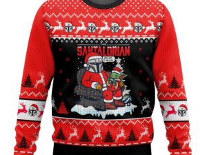 Cosmic Battles Santalorian Ugly Christmas Sweater - Image 1