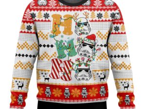 Cosmic Battles Stormtrooper Ho Ho Ho Ugly Christmas Sweater - Image 1