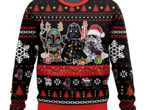 Cosmic Battles Ugly Christmas Sweater For Holiday - Image 1
