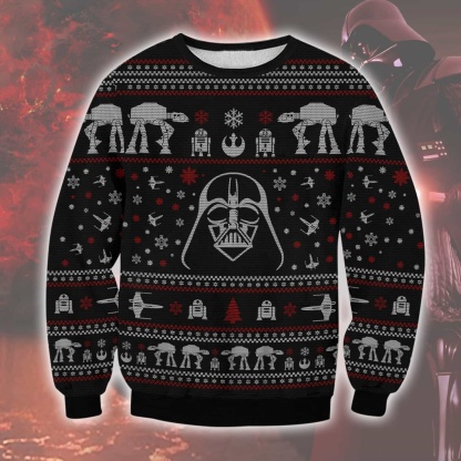 cosmic battles ugly christmas sweater holiday idea 1 Cosmic Battles Ugly Christmas Sweater Holiday Idea - Image 1