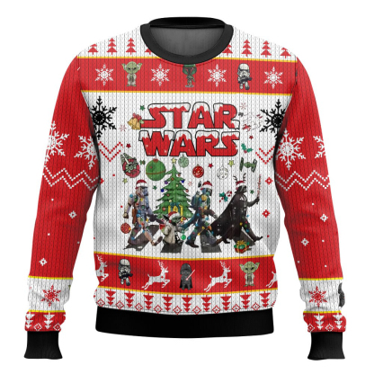 cosmic battles ugly christmas sweater present 1 Cosmic Battles Ugly Christmas Sweater Present - Image 1