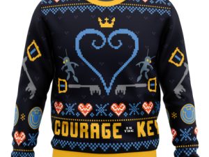 Courage Is The Key Kingdom Hearts Ugly Christmas Sweater - Image 1