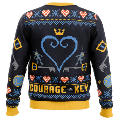 courage is the key kingdom hearts ugly christmas sweater 2 Courage Is The Key Kingdom Hearts Ugly Christmas Sweater - Image 2