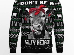 Cow Heifer Ugly Christmas Sweater - Image 1
