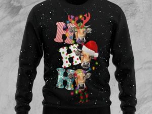 Cow Ho Ho Ho Ugly Christmas Sweaters - Image 1