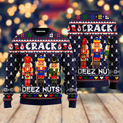 crack deez nuts ugly christmas sweater 2 Crack Deez Nuts Ugly Christmas Sweater - Image 2
