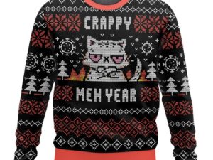 Crappy Meh Year Ugly Christmas Sweater - Image 1