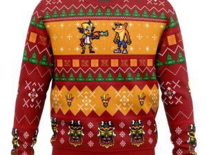 Crash And Doc Neo Crash Bandicoot Ugly Christmas Sweater - Image 1