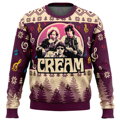 cream band ugly christmas sweater 1 Cream Band Ugly Christmas Sweater - Image 1