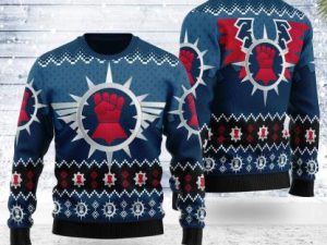 Crimson Fists Iconic Ugly Christmas Sweater - Image 1