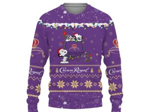 Crown Royal American Merry Christmas, Snoopy House Cute Fan Gift-3D Sweatshirt - Image 1