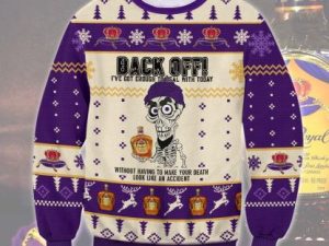 Crown Royal Back Off Ugly Christmas Sweater - Image 1