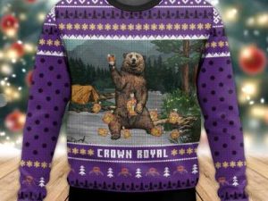 Crown Royal Bear Ugly Christmas Sweater - Image 1