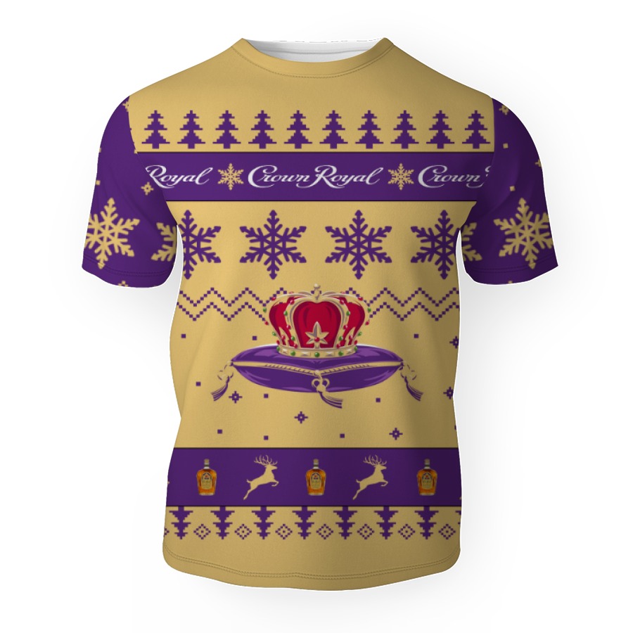 crown royal merry christmas unisex gift fan 3d unisex t shirt 1 Crown Royal Merry Christmas Unisex Gift Fan-3D Unisex T-Shirt - Image 1