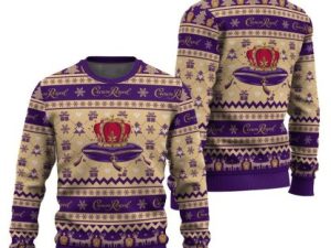Crown Royal Snowing Christmas Ugly Christmas Sweater - Image 1