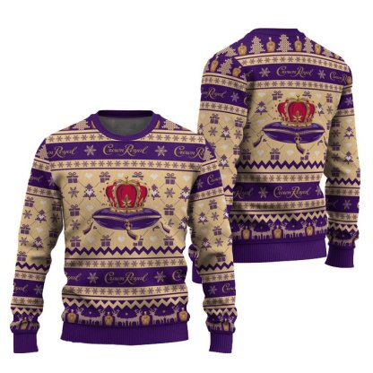 crown royal snowing christmas ugly christmas sweater 1 Crown Royal Snowing Christmas Ugly Christmas Sweater - Image 1
