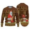 Custom Christmas Dirty Santa Brown Ugly Christmas Sweater - Image 1