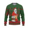Custom Christmas Dirty Santa Green And Red Ugly Christmas Sweater - Image 2